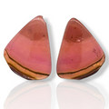 1 Pair Of Natural Watermelon Tourmaline Slice | Size:20x16mm | With Certificate - The LabradoriteKing