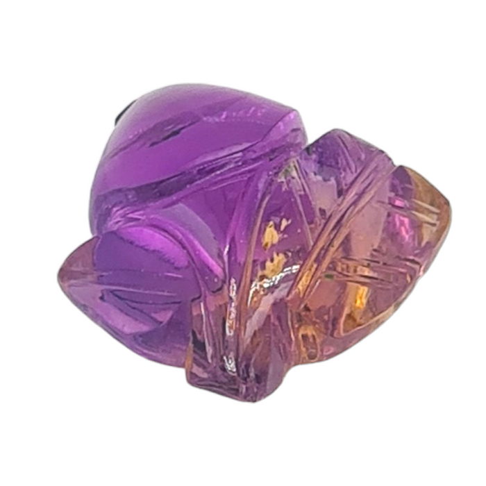 1 Pieces Natural Ametrine Carved Flower Shape | Bi-Color | Size:22x19mm - The LabradoriteKing