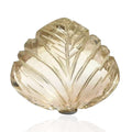 1 Pieces Natural Citrine Carved Leaf Shape | Size:37x34mm - The LabradoriteKing
