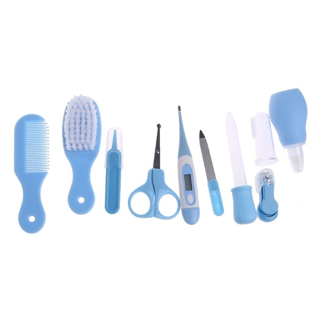 10Pcs Baby Kids Nail Hair Health Care Thermometer Grooming Brush Kit - 64 Corp