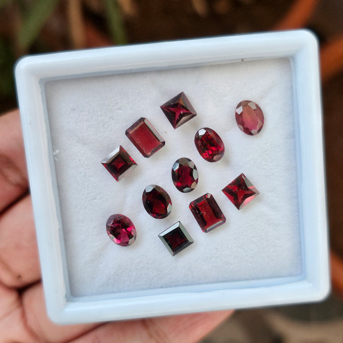 11 Natural  Garnet : Mix Shape | Size:6-8mm - The LabradoriteKing
