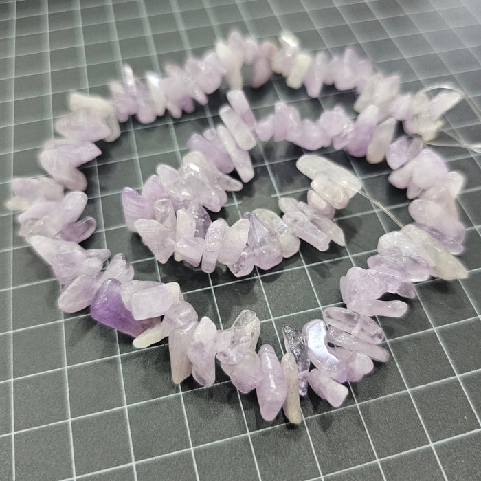 15 Inches Of 1 Line Natural Pink Amethyst Gemstone Fancy Beads Size: 10-16mm - The LabradoriteKing