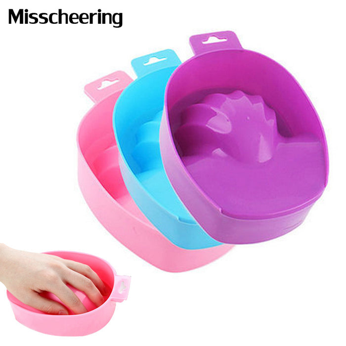 1pcs Nail Art Hand Wash Remover Soak Bowl DIY Salon Nail Spa Bath Treatment Manicure Tools - 64 Corp