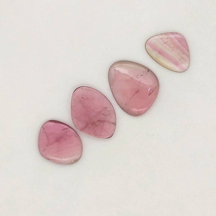 4 Pics Of Natural Watermelon Tourmaline Slice | Size:32-34mm | With Certificate - The LabradoriteKing