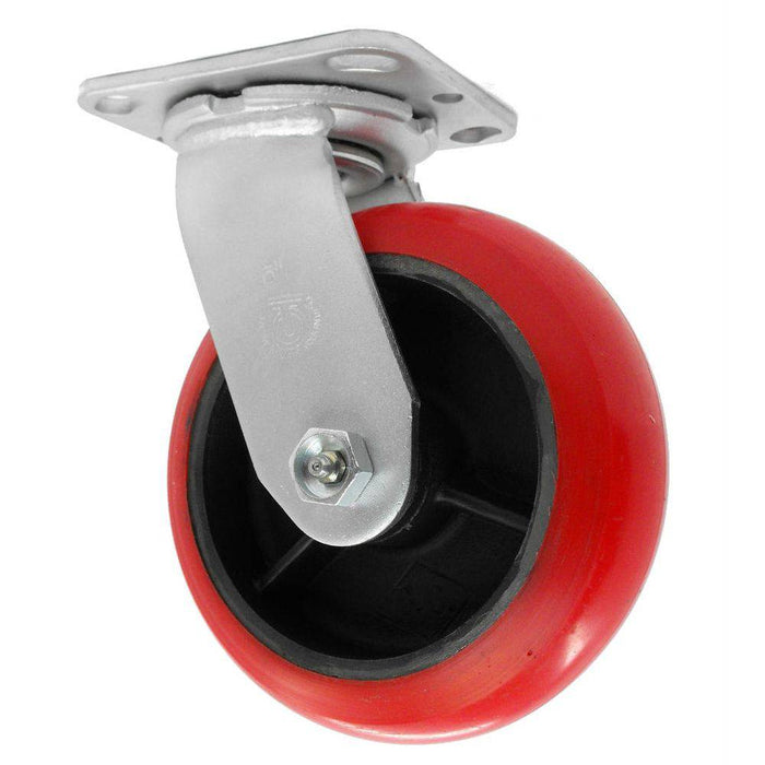 6" x 2" Polyflexon Cast Wheel Swivel Caster - Durable Superior Casters - product view 1