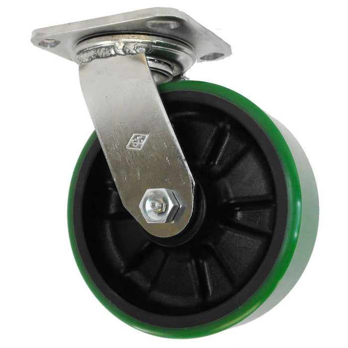 6" x 2" Polyon MaxRok Wheel Swivel Caster Stainless Steel - Durable Superior Casters