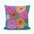 7 Zinnias Pillow