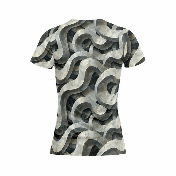 Abstract Spiral Women's Athletic Print T-Shirt