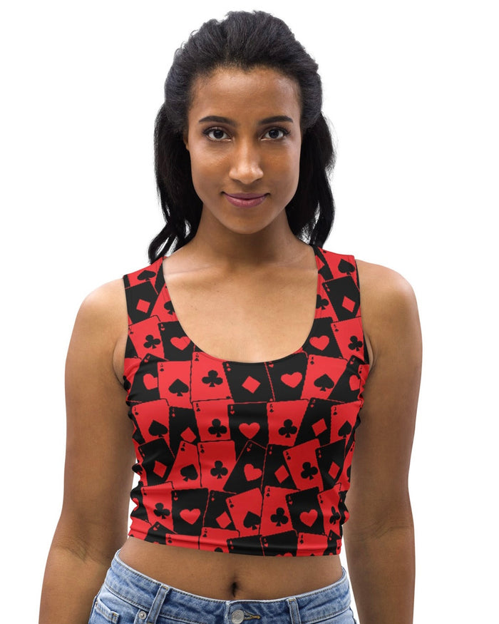 Ace Of Hearts Crop Top, Crop Top, - One Stop Rave