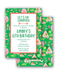 Adventure Camp Invitation, Green