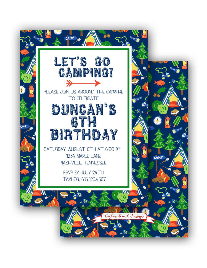Adventure Camp Invitation, Nightfall