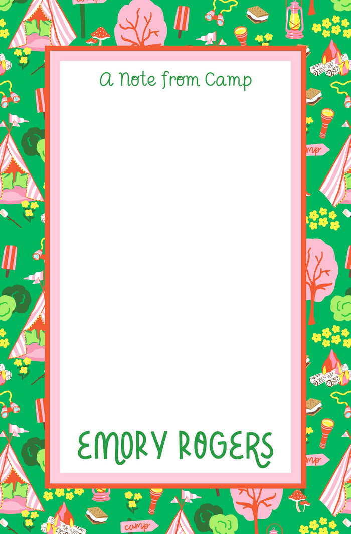 Adventure Camp Notepad, Multiple Sizes Available, Green