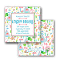 Adventure Camp Personalized 3.5" Square Calling Cards, White