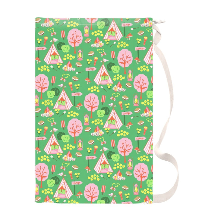 Adventure Camp Personalized Laundry Bag, Green
