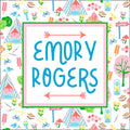 Adventure Camp Personalized Sticker Labels, White