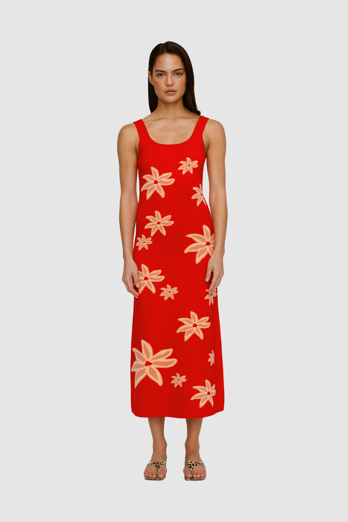 Aggie Maxi Dress - Rojo