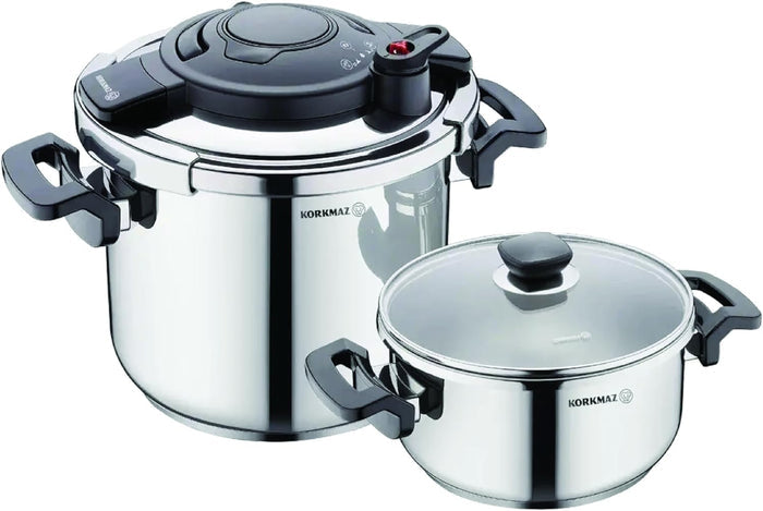 Alessa 4 Piece Pressure Cooker Set Pressure cooker Alessa 4 Piece Pressure Cooker Set Alessa 4 Piece Pressure Cooker Set Korkmaz