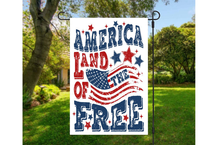 America Land Of The Free Garden Flag