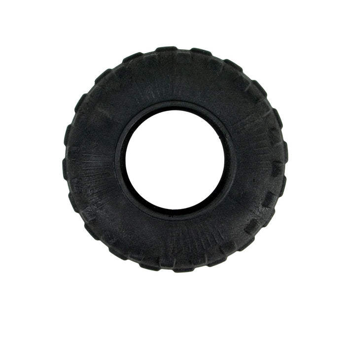Ancol Tough Tyre dog toy, 21cm floating open ring for tug, fetch and treat paste
