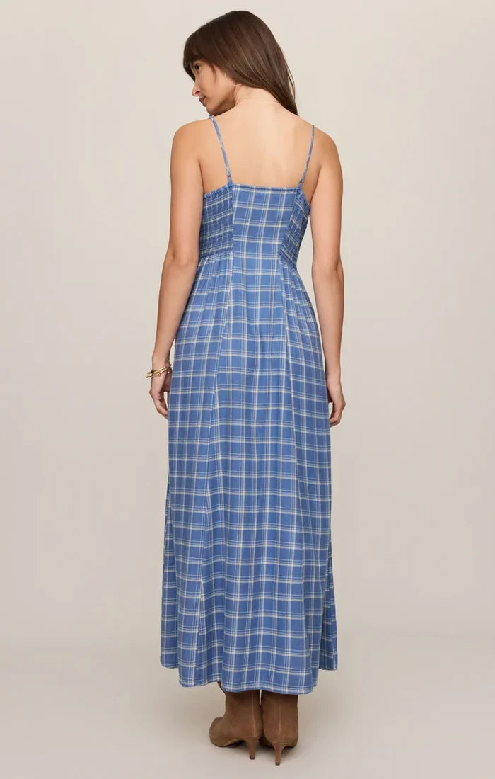 Angel Eyes Plaid Maxi Dress
