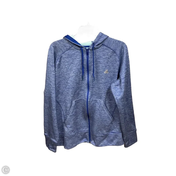 Athletic Jacket By Adidas In Blue, Size: Xl
