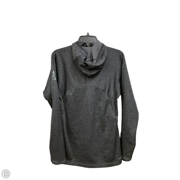 Athletic Jacket By Adidas In Grey, Size: S