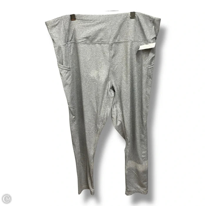 Athletic Leggings By Danskin In Grey, Size: Xxl