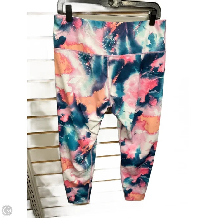 Athletic Leggings By Layer 8 In Tie Dye Print, Size: Xl