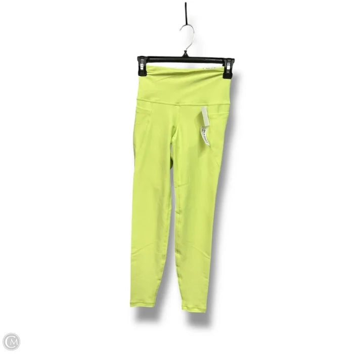 Athletic Leggings By Old Navy In Chartreuse, Size: Xs
