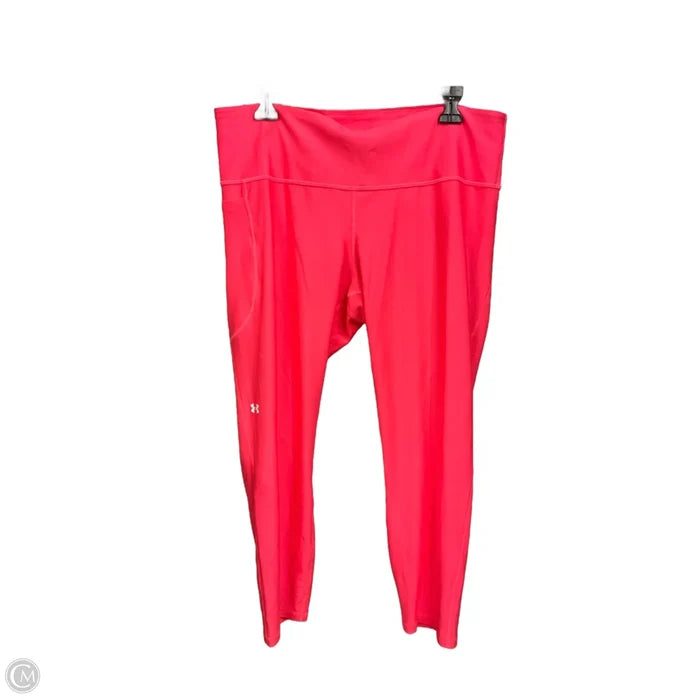 Athletic Leggings By Under Armour In Pink, Size: Xxl