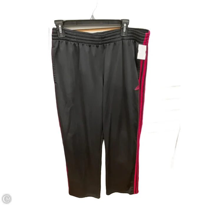 Athletic Pants By Adidas In Black & Pink, Size: Xl