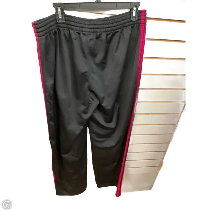 Athletic Pants By Adidas In Black & Pink, Size: Xl