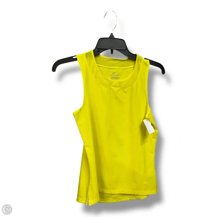 Athletic Tank Top By Nike Apparel In Yellow, Size: Xs