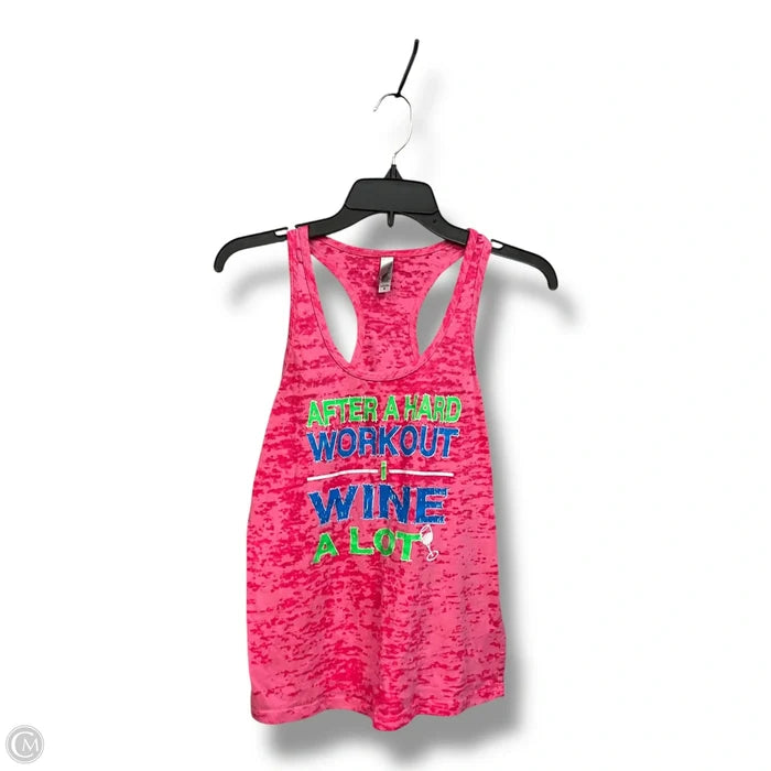 Athletic Tank Top By Next Level In Pink, Size: M