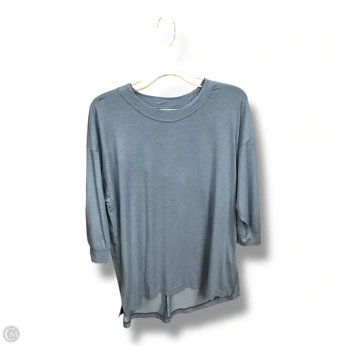 Athletic Top Long Sleeve Collar By Athleta In Blue, Size: M
