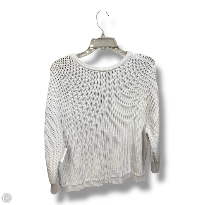 Athletic Top Long Sleeve Collar By Athleta In White, Size: Xl