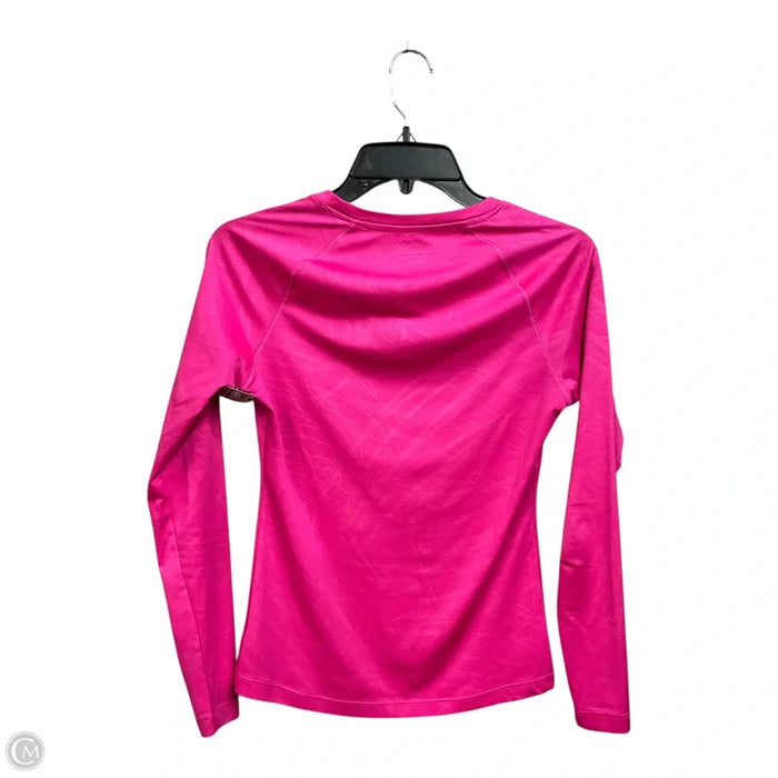 Athletic Top Long Sleeve Collar By Champion In Pink, Size: Xs
