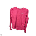 Athletic Top Long Sleeve Crewneck By Nike Apparel In Pink, Size: S