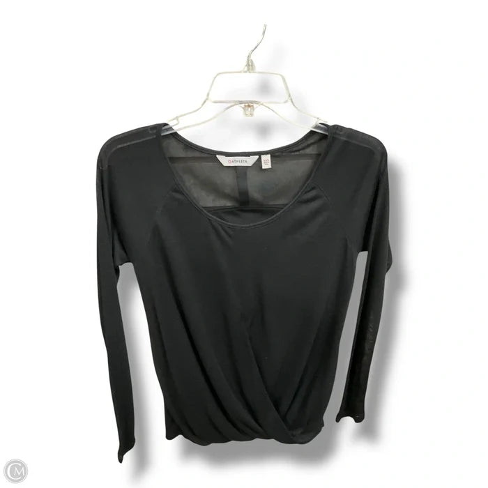 Athletic Top Long Sleeve Crewneck By Athleta In Black, Size: Xxs