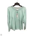 Athletic Top Long Sleeve Crewneck By Chicos In Teal, Size: Xl