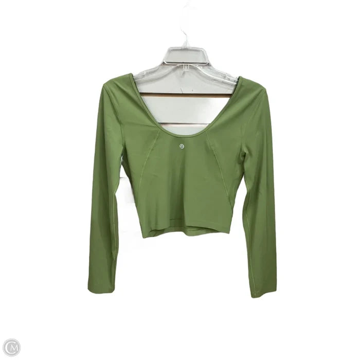 Athletic Top Long Sleeve Crewneck By Lululemon In Green, Size: S