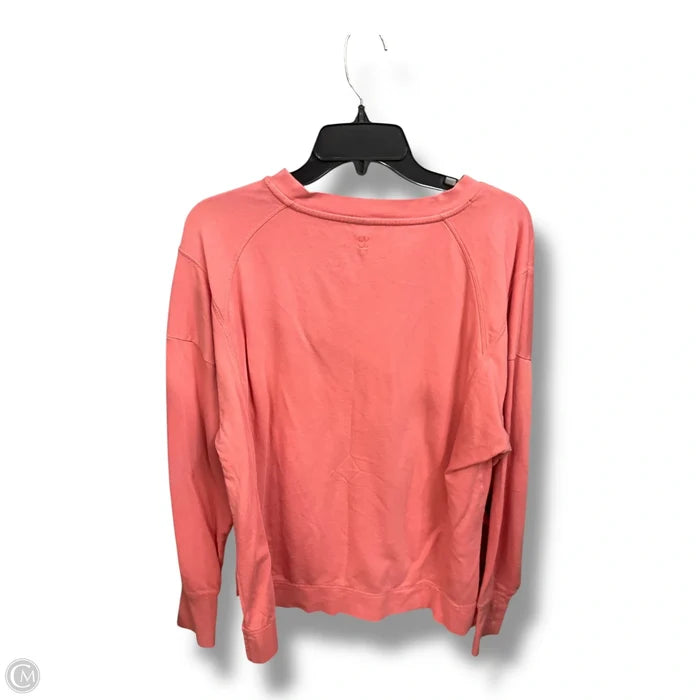 Athletic Top Long Sleeve Crewneck By Sweaty Betty In Peach, Size: L