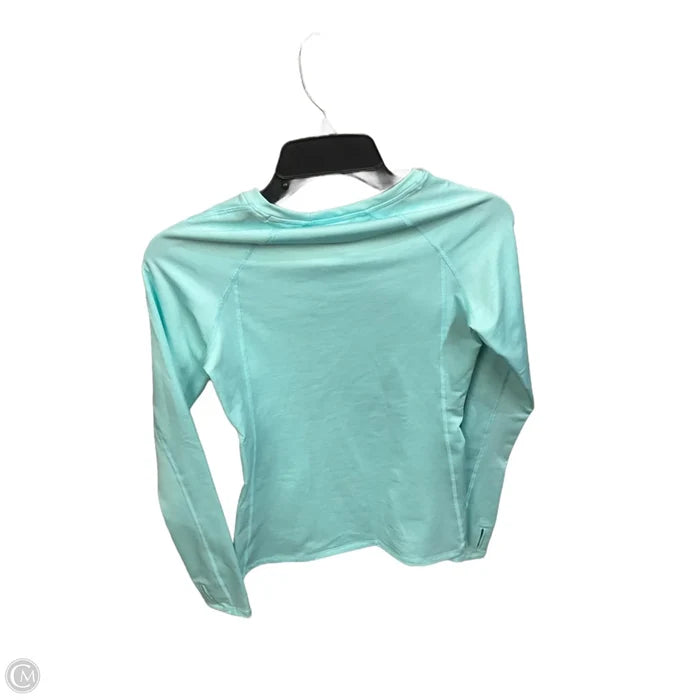 Athletic Top Long Sleeve Crewneck By Under Armour In Aqua, Size: Xs