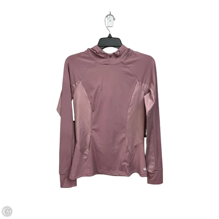 Athletic Top Long Sleeve Hoodie By Fabletics In Mauve, Size: S