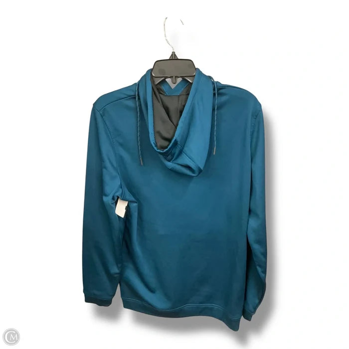 Athletic Top Long Sleeve Hoodie By Under Armour In Blue, Size: M