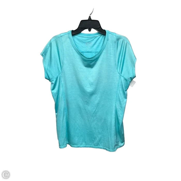 Athletic Top Short Sleeve By Calvin Klein In Aqua, Size: Xl