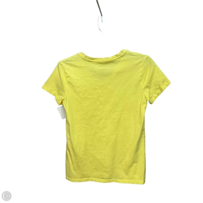 Athletic Top Short Sleeve By Calvin Klein Performance In Yellow, Size: S