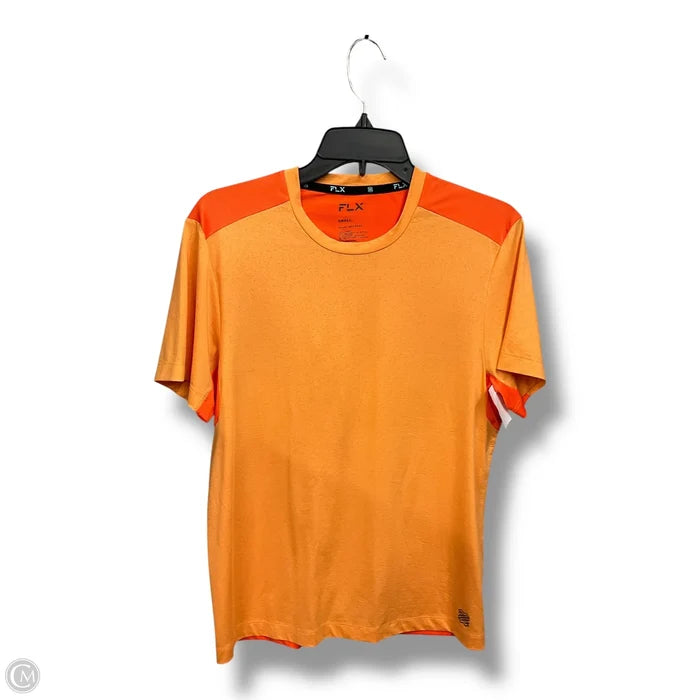 Athletic Top Short Sleeve By Flx In Orange, Size: S