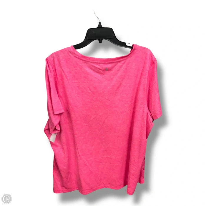Athletic Top Short Sleeve By Ideology In Pink, Size: 3x