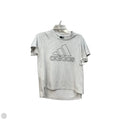 Athletic Top Short Sleeve By Adidas In Grey, Size: S
